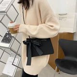 Shoulder Bag Women Bow Chain Diamond Lattice Casual High Street Satchel