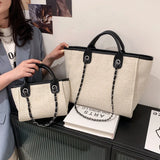 Canvas Shoulder Bag Women Large Capacity Single Shoulder Tote Bag Purse