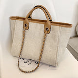 Canvas Shoulder Bag Women Large Capacity Single Shoulder Tote Bag Purse