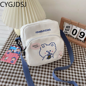 Canvas Women Shoulder Bag Crossbody Office Sac De Luxe Femme