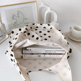 Shoulder Bag Women Dot Canvas Large Capacity Underarm Leisure High Street