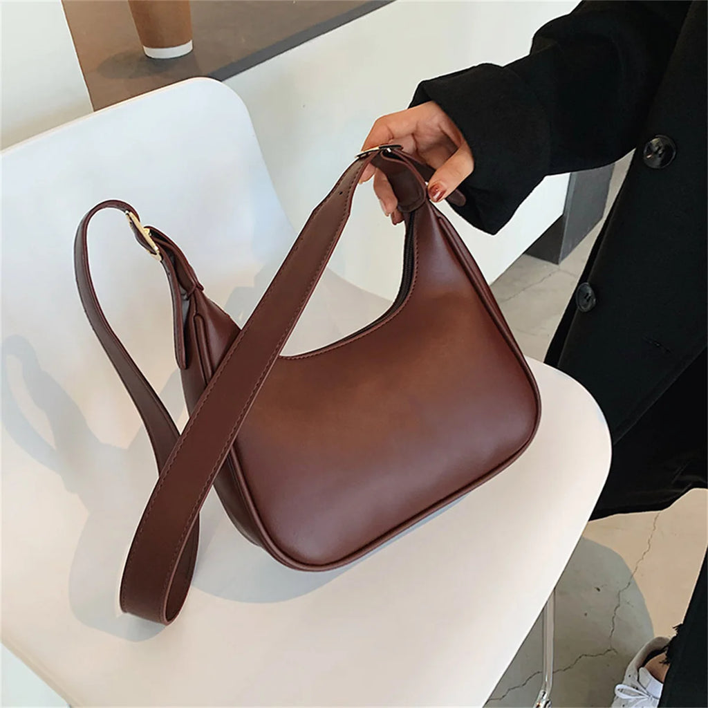 Women's PU Leather Shoulder Bag Solid Colors Crossbody Purse