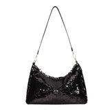 Sequined Shoulder Bag Women Baguette Bags Shining Glitter Party Handbag