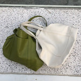 Shoulder Bag Women Solid Large Capacity Tote Bag OL High Street Ins PU Handbags