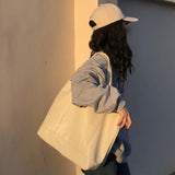 Shoulder Bag Women Solid Large Capacity Tote Bag OL High Street Ins PU Handbags