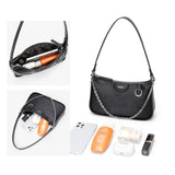 Shoulder Bag Women's Pu Leather Chain Messenger Bag Large Capacity Waterproof