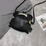 Funny Crab Shoulder Bag Women's Crossbody Faux Leather Twist Lock