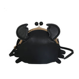 Funny Crab Shoulder Bag Women's Crossbody Faux Leather Twist Lock