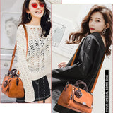 Shoulder Bag for Ladies PU Leather Handbag Women Crossbody Bags with Pendant