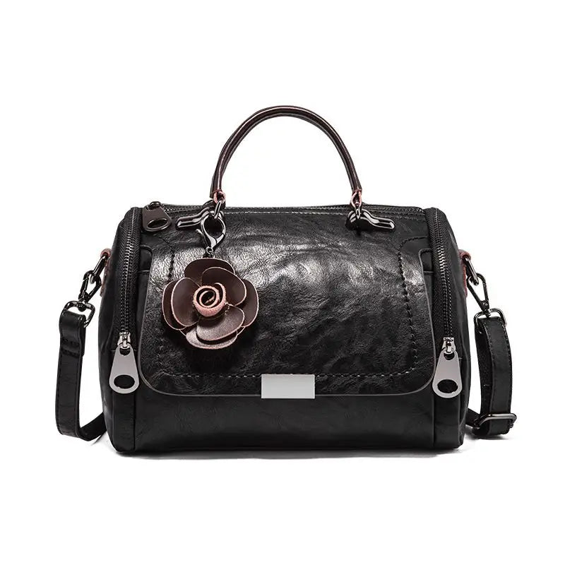 Shoulder Bag for Ladies PU Leather Handbag Women Crossbody Bags with Pendant