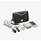 Women Shoulder Bag Chain Crossbody Pu Leather Messenger Bag
