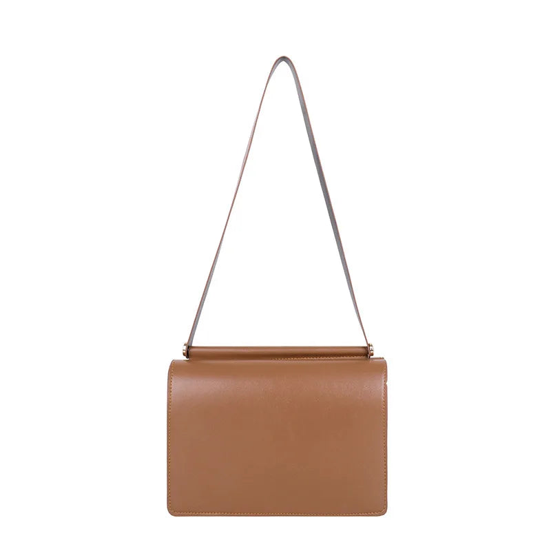 Retro Solid PU Leather Crossbody Shoulder Bag for Women
