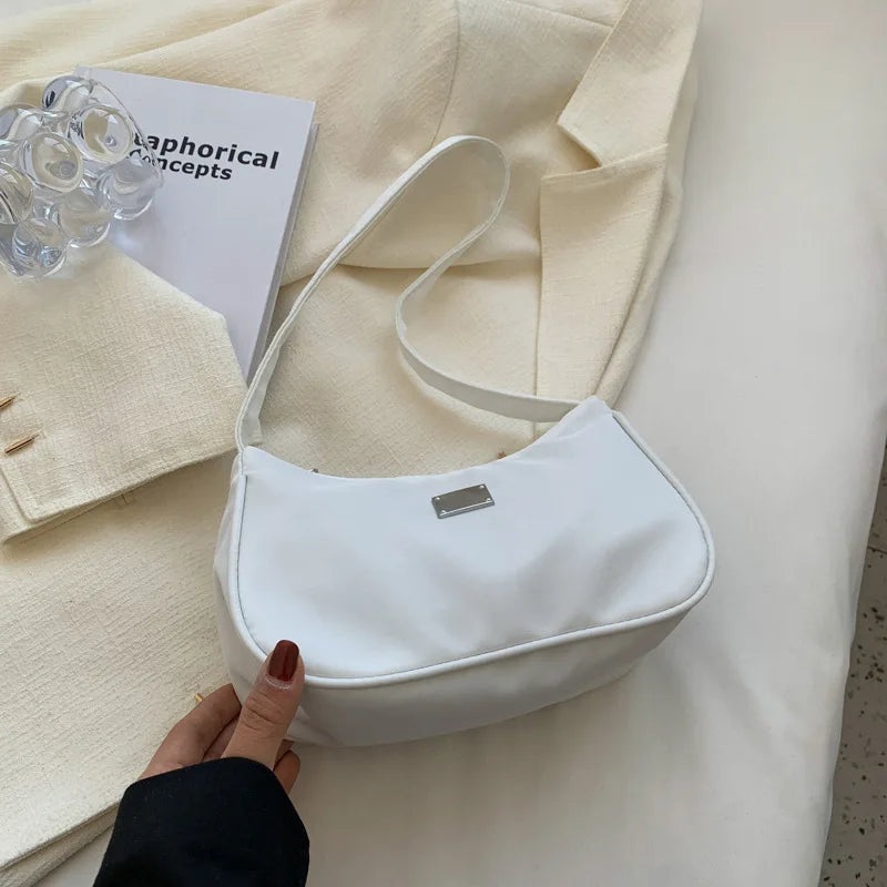 Women's Nylon Shoulder Bag Casual Soft Underarm Totes Travel Bag