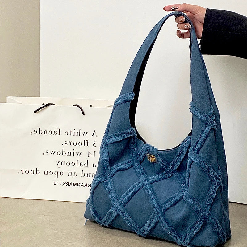 Denim Shoulder Bag for Women High Sense Tote Bag