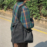 Canvas Shoulder Bag Harajuku Schoolbag Shopper Bag