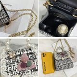 Sweet Vintage Shoulder Bag with Pearls Beading Handle