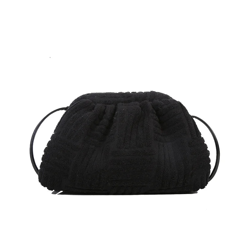 Shoulder Crossbody Clutch Bag Large Dumplings Ruched Pillow Bag