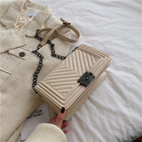 V Letter Shoulder Crossbody Bag Chain Handbag Women