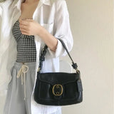 Shoulder Crossbody Bag Women Saddle Handbag Purse PU Leather Solid Color