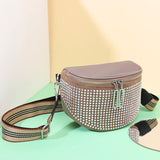 Shoulder Bags Diamond Decoration Handbags Oxford Cloth Multi-Purpose Chest Bag