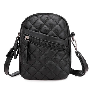Retro Leather Crossbody Bag for Women Girls Ladies Small Handbag