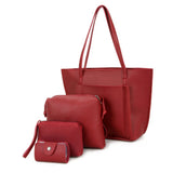 4-Piece Set Shoulder Bags for School Handbag Tote Holder Shopper Purse Bags