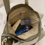 Canvas Student Shoulder Bag Waterproof Messenger Crossbody Bag