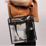 PVC Transparent Shoulder Bag for School Gym Travel Waterproof Bag
