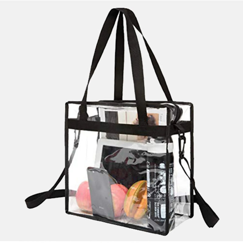 PVC Transparent Shoulder Bag for School Gym Travel Waterproof Bag