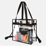 PVC Transparent Shoulder Bag for School Gym Travel Waterproof Bag