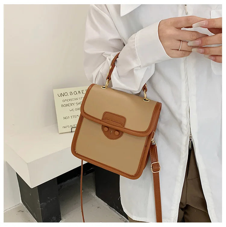 Women's Messenger Bag Contrast Handbag Casual Shoulder Bag
