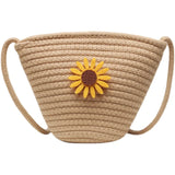 Summer Mini Daisy Beach Braided Shoulder Bag for Women