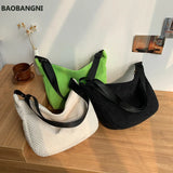 Women's Large Capacity Knitting Shoulder Bag