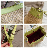 Straw Shoulder Bag Women Weave Handbag Large Capacity Bag
