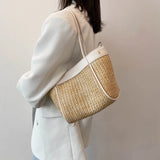 Straw Shoulder Bag Women Weave Handbag Large Capacity Bag
