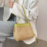 Straw Shoulder Bag Women Weave Handbag Large Capacity Bag