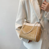 Straw Shoulder Bag Women Weave Handbag Large Capacity Bag