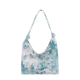 Oil Painting Flowers Print Canvas Shoulder Bag for Women