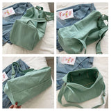 Canvas Shoulder Bag Women Casual Solid Messenger Bag
