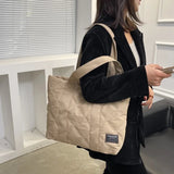 Shoulder Bags Space Cotton Handbag Women's Bags Lady Wide Hand Carry