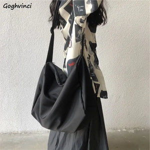 Japanese Style Nylon Shoulder Bag Large Capacity Brief Crossbody