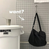 Japanese Style Nylon Shoulder Bag Large Capacity Brief Crossbody