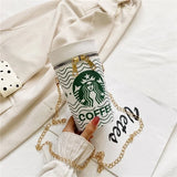 Shoulder Bags Popcorn Drink Bottle Cylinder Shaped Bag Messenger For Women