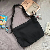Shoulder Bags Solid Unisex School Bag Large Capacity Canvas Bag