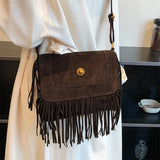 Tassel Messenger Bag Women's Crossbody Bag Small Square Bag