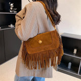 Tassel Messenger Bag Women's Crossbody Bag Small Square Bag