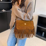 Tassel Messenger Bag Women's Crossbody Bag Small Square Bag