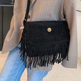 Tassel Messenger Bag Women's Crossbody Bag Small Square Bag