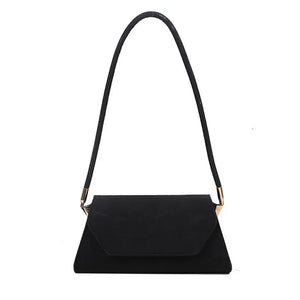 Vintage French Shoulder Bag Matte PU Office Ladies Handle-pouch