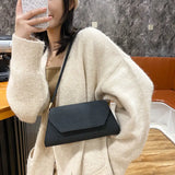 Vintage French Shoulder Bag Matte PU Office Ladies Handle-pouch